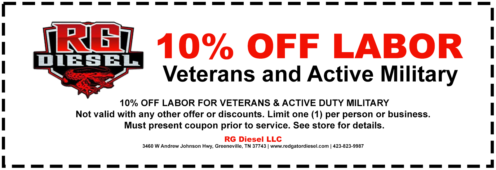 10% Off Labor